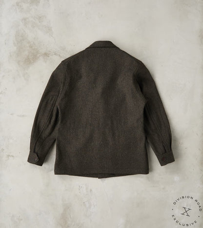 French Army F-2 Fatigue Jacket - Fox Brothers® Dark Olive Tweed Twill