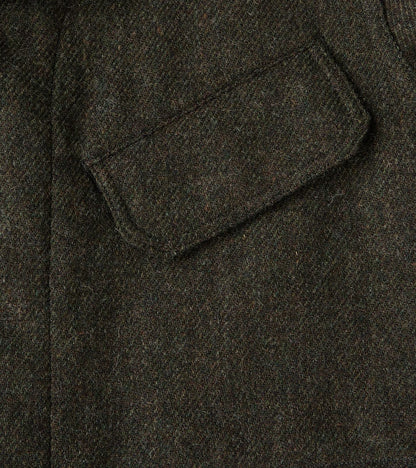 French Army F-2 Fatigue Jacket - Fox Brothers® Dark Olive Tweed Twill