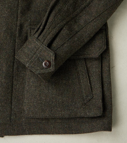 French Army F-2 Fatigue Jacket - Fox Brothers® Dark Olive Tweed Twill