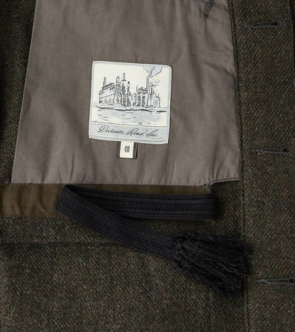 French Army F-2 Fatigue Jacket - Fox Brothers® Dark Olive Tweed Twill