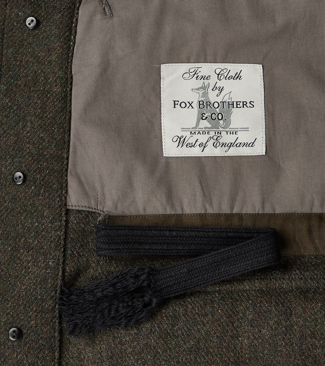 French Army F-2 Fatigue Jacket - Fox Brothers® Dark Olive Tweed Twill
