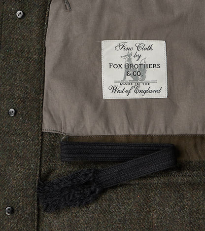 French Army F-2 Fatigue Jacket - Fox Brothers® Dark Olive Tweed Twill