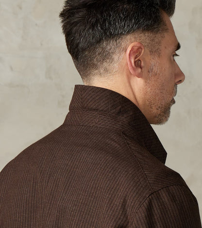 English Hunt Work Jacket - Fox Brothers® Walnut Stripe Worsted City Cloth