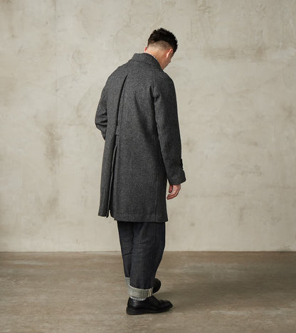Swiss Army Officer Coat - Fox Brothers® Grey Flannel Tweed Twill