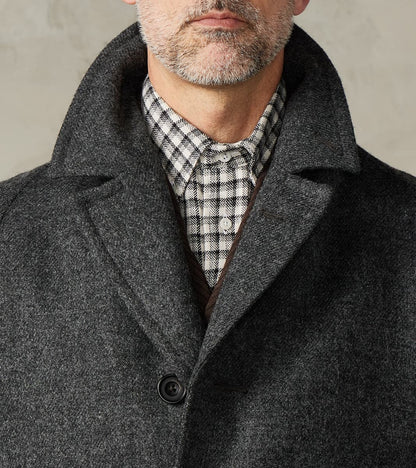 Swiss Army Officer Coat - Fox Brothers® Grey Flannel Tweed Twill