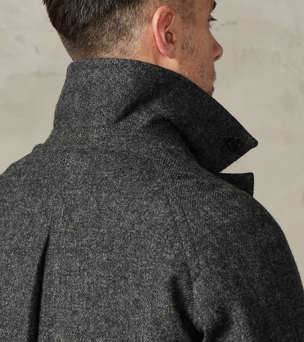 Swiss Army Officer Coat - Fox Brothers® Grey Flannel Tweed Twill