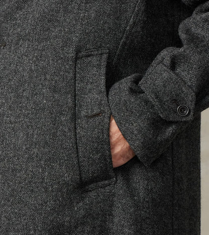 Swiss Army Officer Coat - Fox Brothers® Grey Flannel Tweed Twill