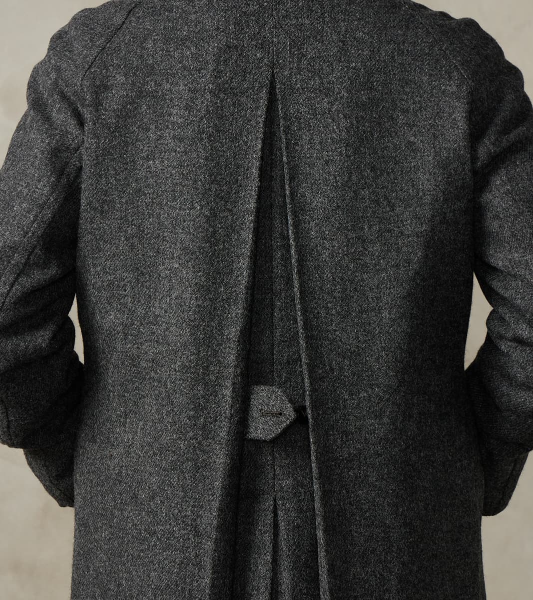 Swiss Army Officer Coat - Fox Brothers® Grey Flannel Tweed Twill