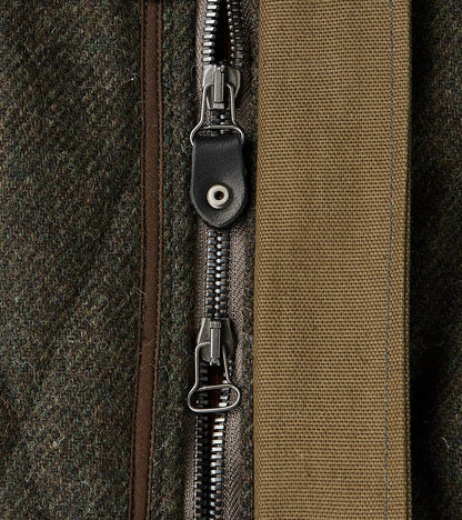 French Fencing Hunt Vest - Fox Brothers® Dark Olive Tweed Twill