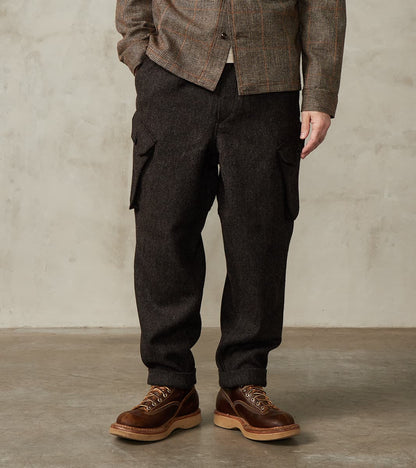 MotivMfg X Division Road Swiss Army Cargo Trousers - Fox Brothers® Dark Walnut Br…