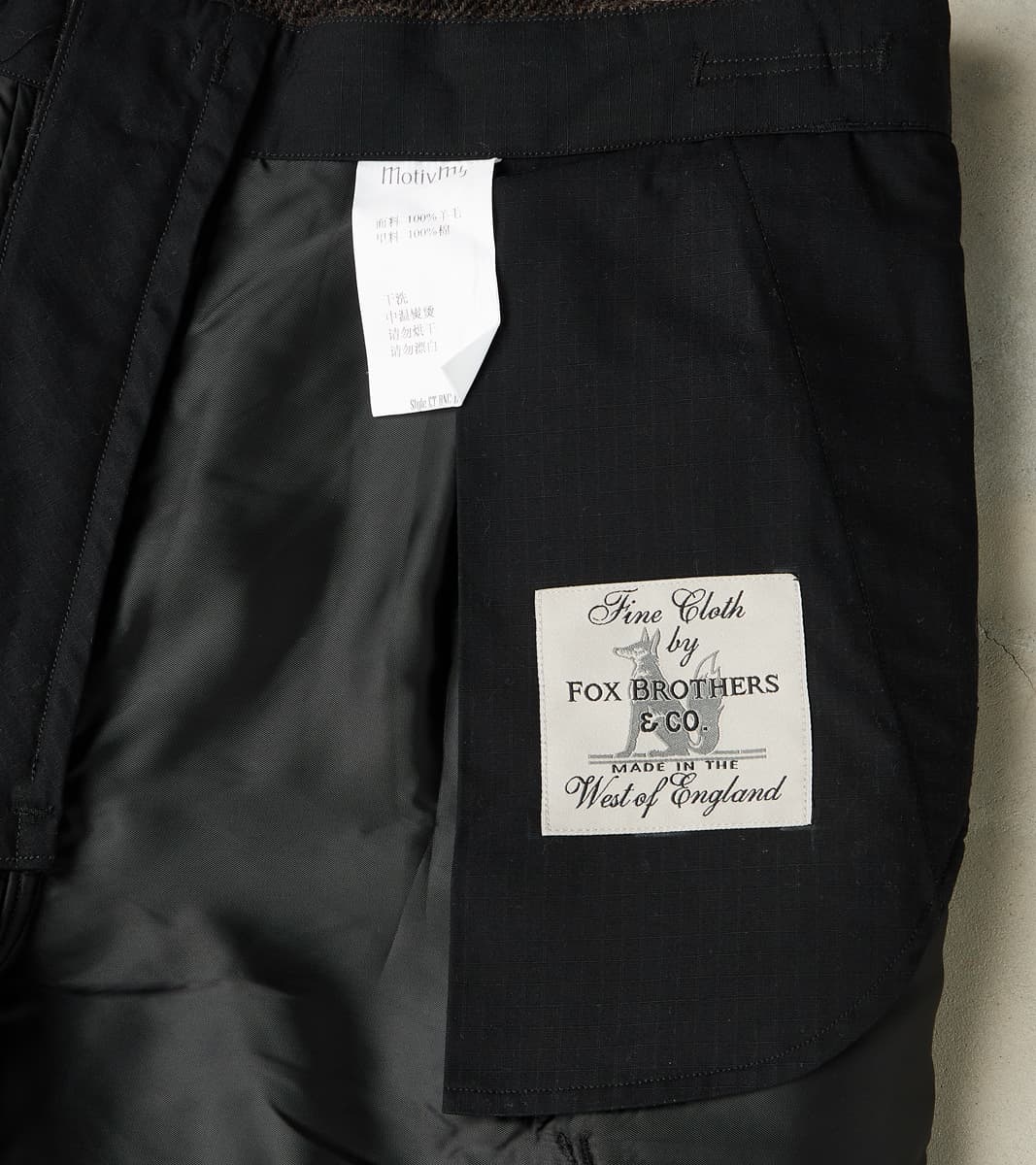 Swiss Army Cargo Trousers - Fox Brothers® Dark Walnut Brown Tweed Twill