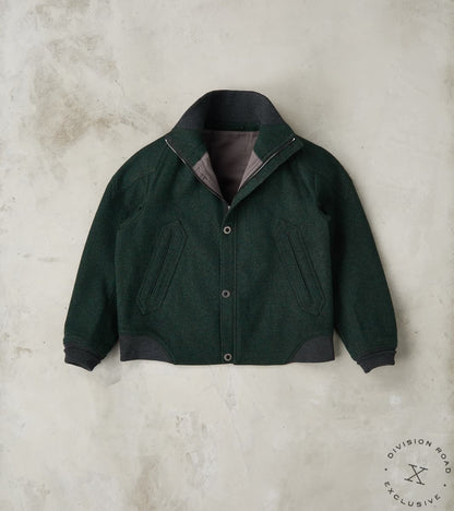 MotivMfg x Division Road American Vector Bomber - Fox Brothers® Dark Moss Exmoor…