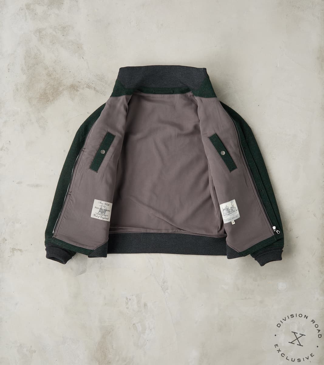 American Vector Bomber -  Fox Brothers® Dark Moss Exmoor Twill
