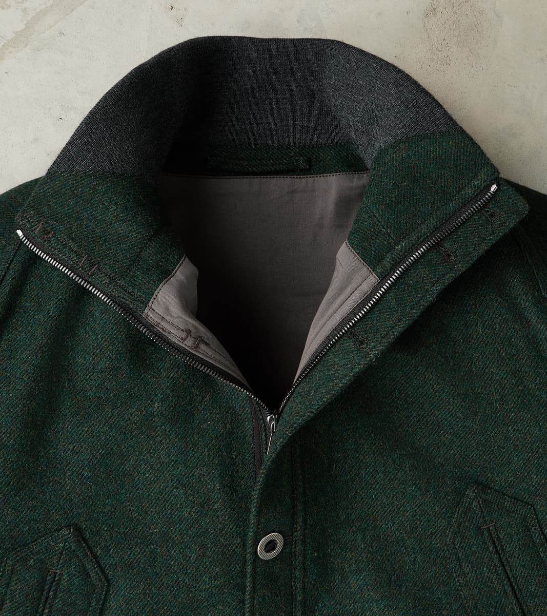 American Vector Bomber -  Fox Brothers® Dark Moss Exmoor Twill