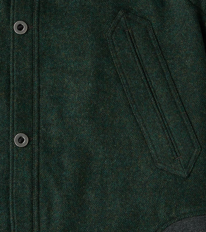 American Vector Bomber -  Fox Brothers® Dark Moss Exmoor Twill