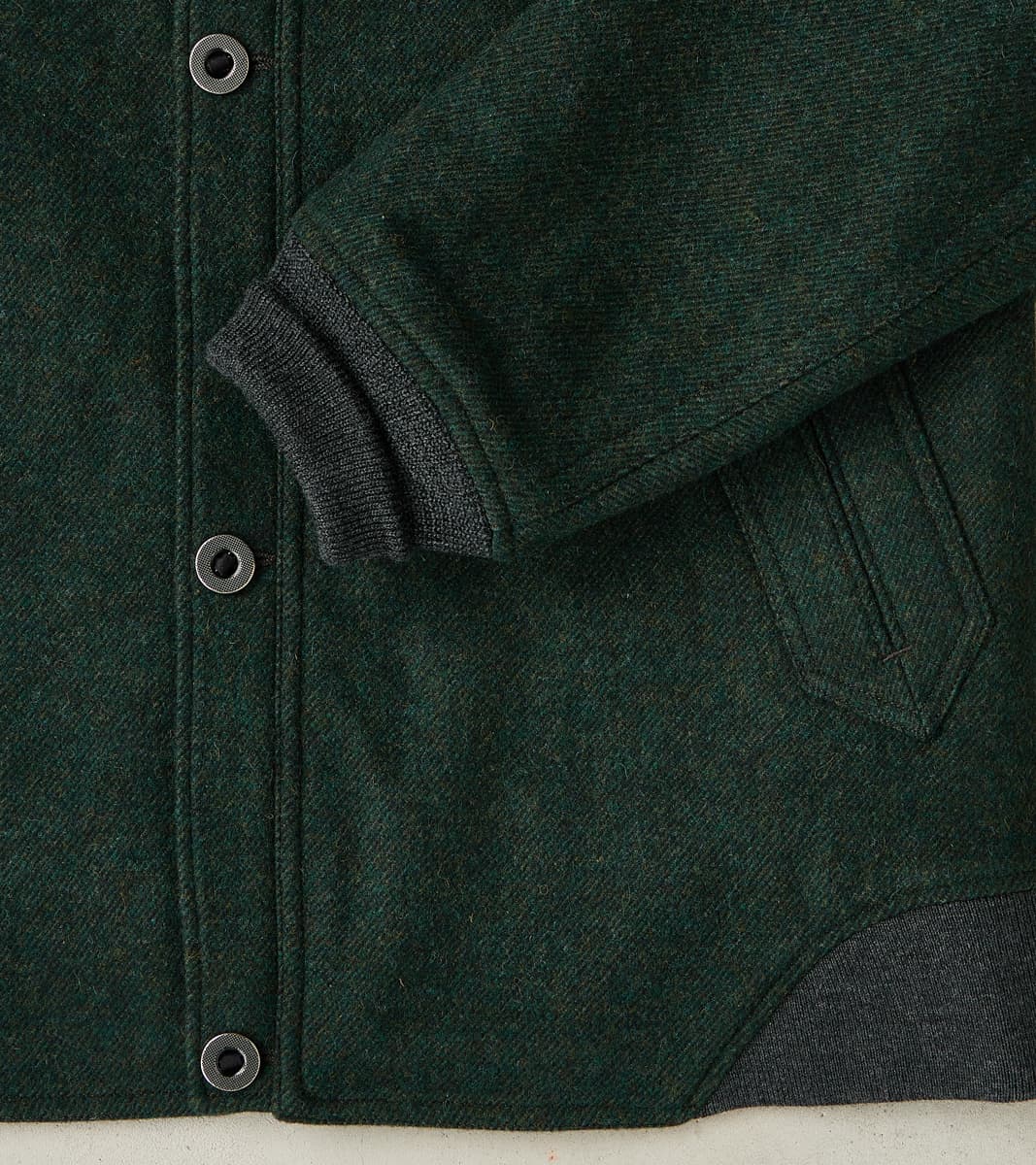 American Vector Bomber -  Fox Brothers® Dark Moss Exmoor Twill