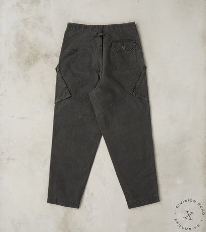 Swiss Army Cargo Trousers - H.Stevensons® Black Vintage Military Waxed Canvas