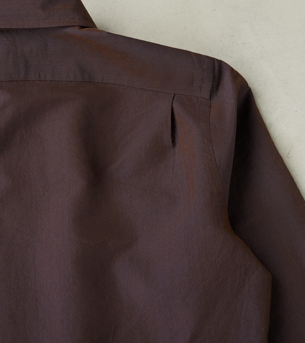 American Camp Shirt - Mulberry Silk Cotton Crepe Broadcloth