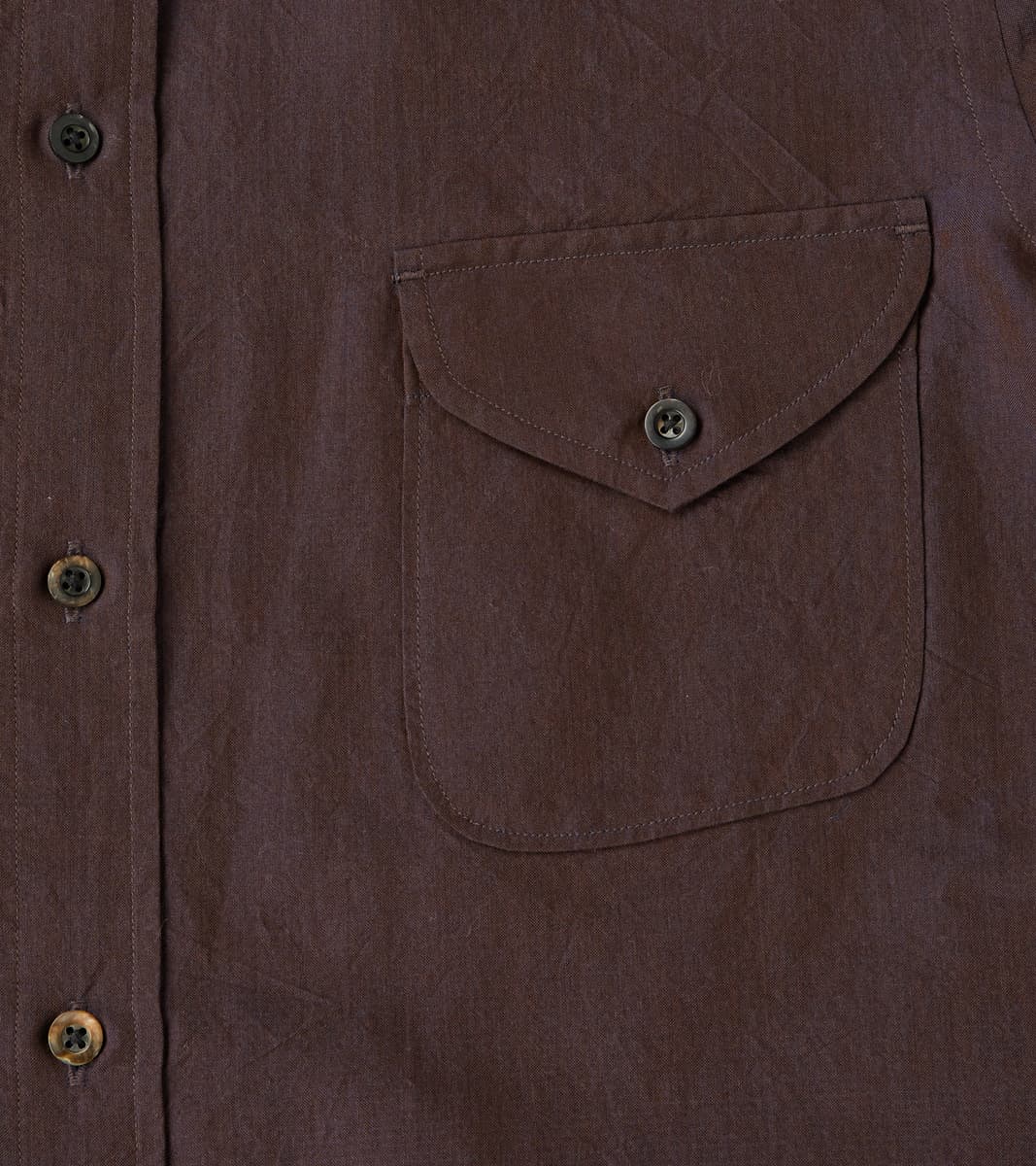 American Camp Shirt - Mulberry Silk Cotton Crepe Broadcloth