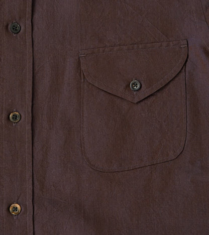 American Camp Shirt - Mulberry Silk Cotton Crepe Broadcloth