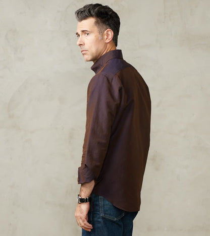 American Camp Shirt - Mulberry Silk Cotton Crepe Broadcloth