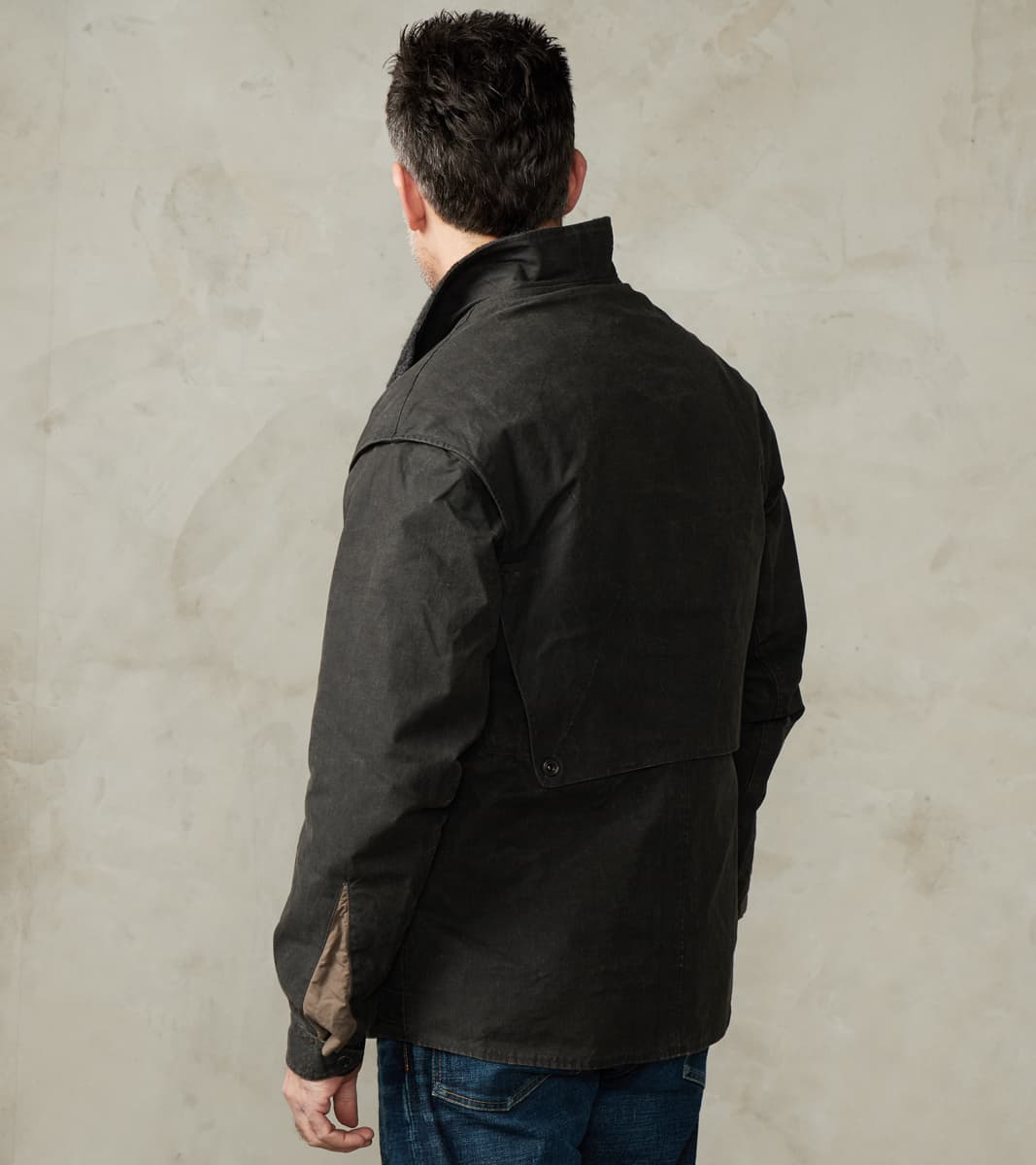 English Cyclops Dispatch Jacket - H.Stevensons® Black Vintage Military Waxed Canvas