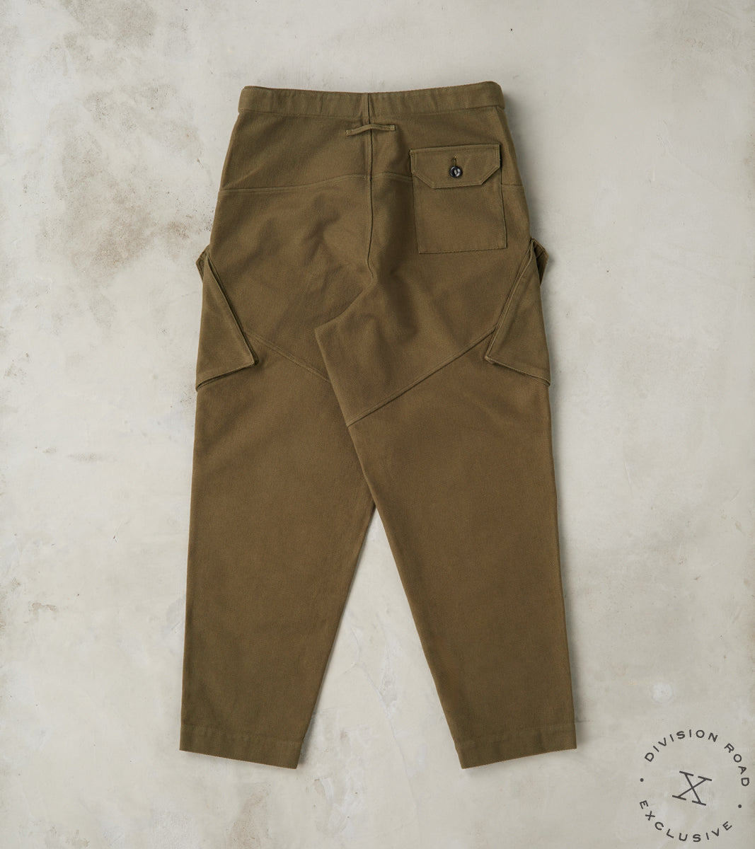 Swiss Army Cargo Trousers - B.Moss® Olive Reversed Bedford Cord