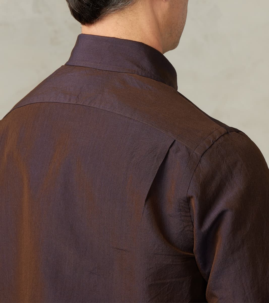 American Camp Shirt - Mulberry Silk Cotton Crepe Broadcloth