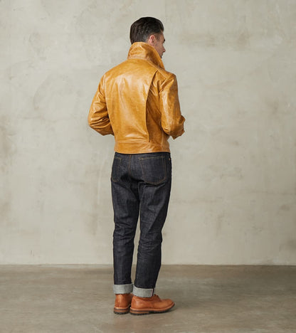 French Air Force Zephyr Jacket - Amber Glazed French Lambskin