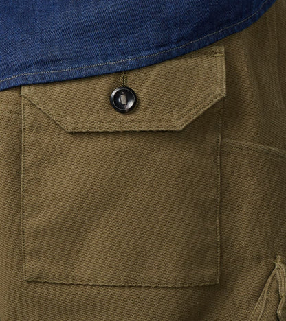 Swiss Army Cargo Trousers - B.Moss® Olive Reversed Bedford Cord