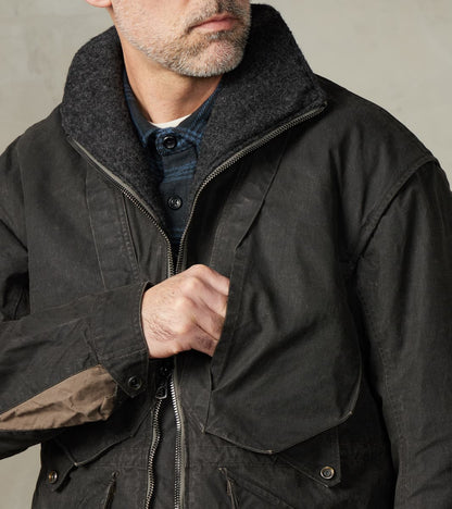 English Cyclops Dispatch Jacket - H.Stevensons® Black Vintage Military Waxed Canvas