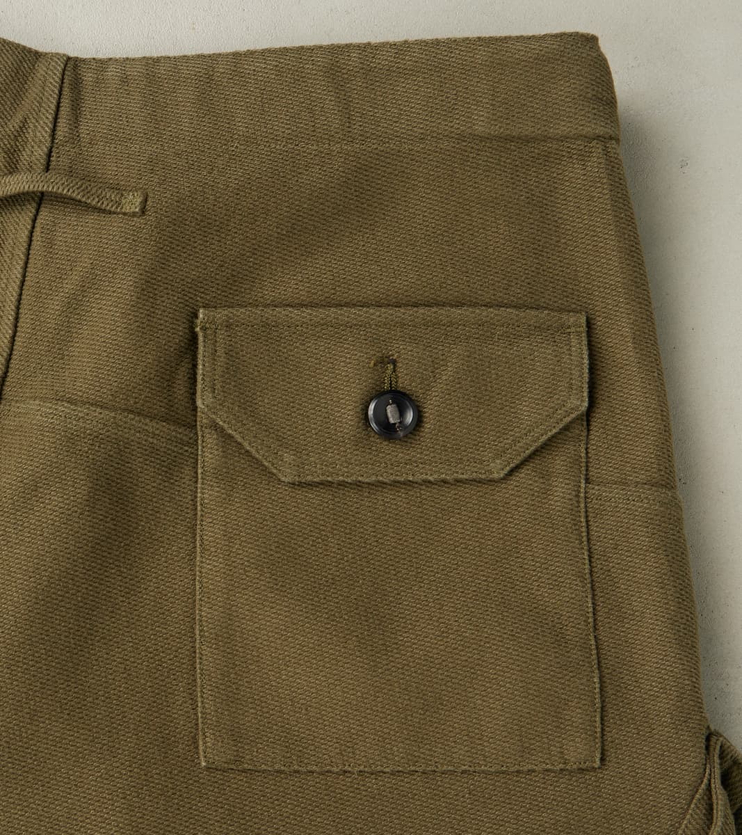 Swiss Army Cargo Trousers - B.Moss® Olive Reversed Bedford Cord