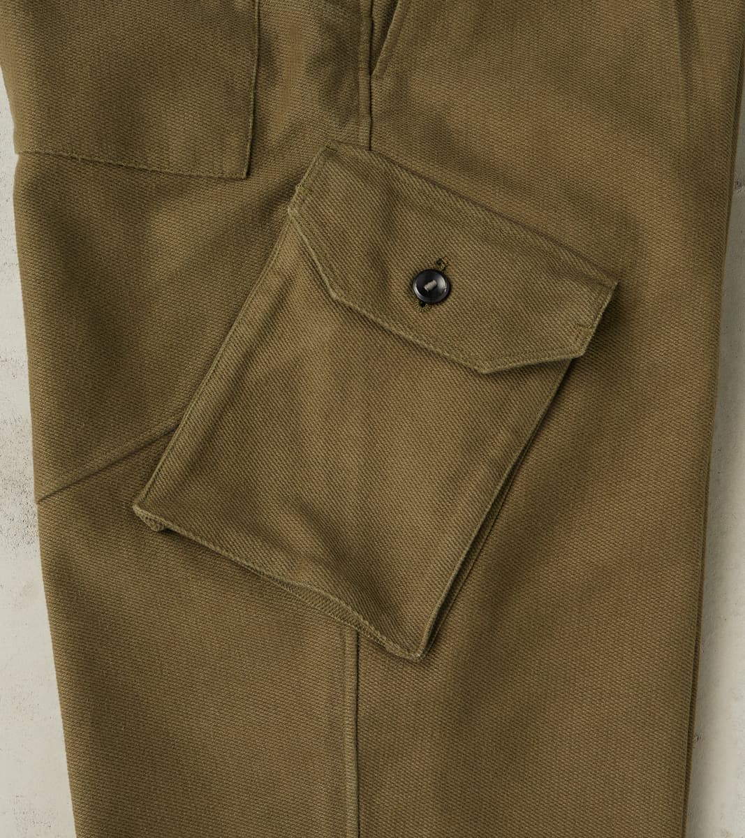 Swiss Army Cargo Trousers - B.Moss® Olive Reversed Bedford Cord