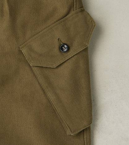 Swiss Army Cargo Trousers - B.Moss® Olive Reversed Bedford Cord