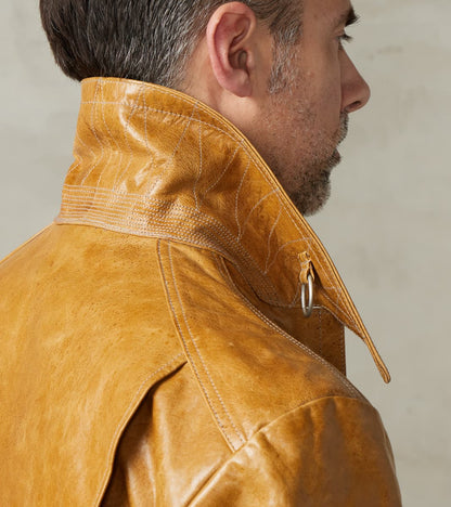 French Air Force Zephyr Jacket - Amber Glazed French Lambskin