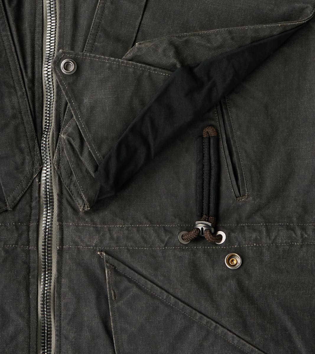 English Cyclops Dispatch Jacket - H.Stevensons® Black Vintage Military Waxed Canvas