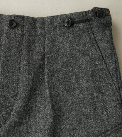 Swiss Army Cargo Trousers - Fox Brothers® Grey Flannel Tweed Twill