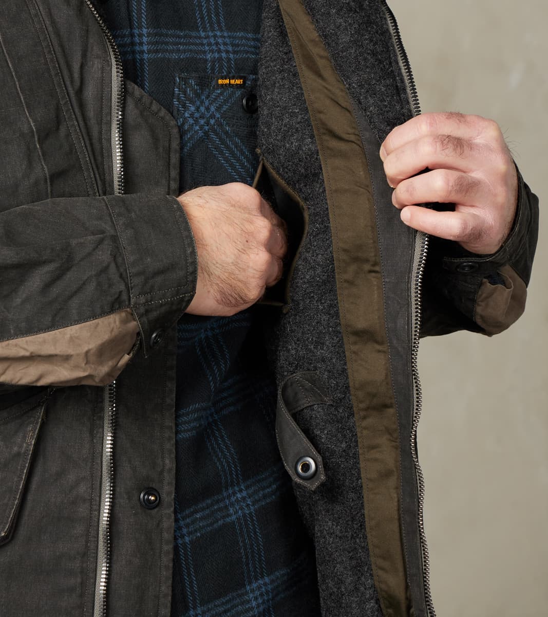 English Cyclops Dispatch Jacket - H.Stevensons® Black Vintage Military Waxed Canvas