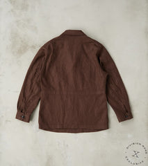 French F-2 Fatigue Jacket - Spence Bryson® Brown Irish Linen Broadcloth