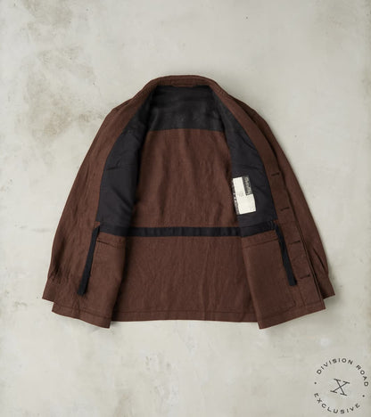 French F-2 Fatigue Jacket - Spence Bryson® Brown Irish Linen Broadcloth