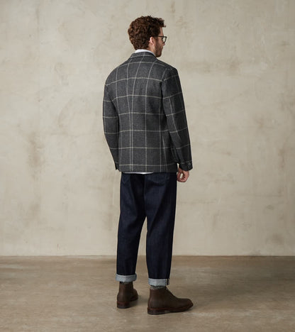 English Country Wanderer Jacket - Lovat® Charcoal Sporting Tweed Check