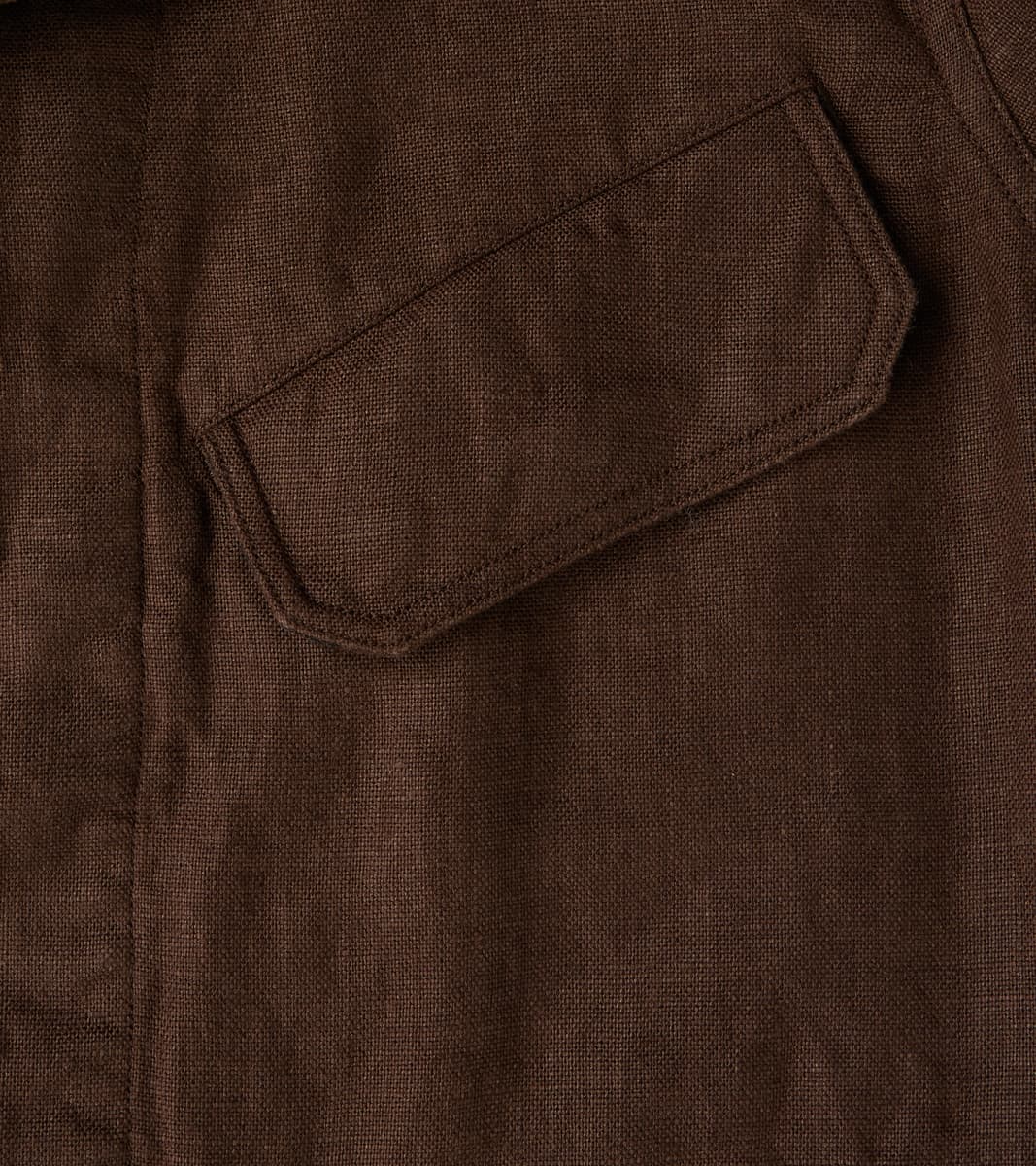 French F-2 Fatigue Jacket - Spence Bryson® Brown Irish Linen Broadcloth