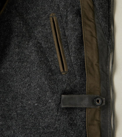 English Cyclops Dispatch Jacket - H.Stevensons® Black Vintage Military Waxed Canvas