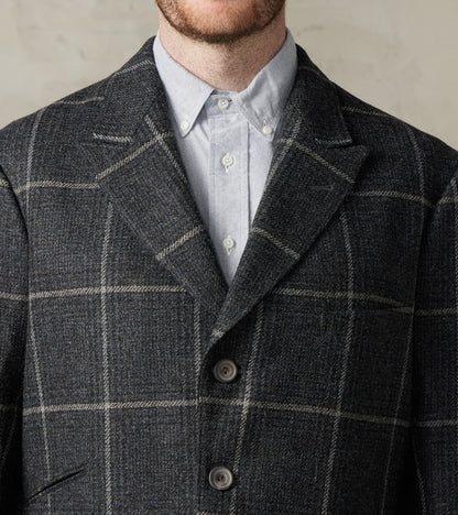 English Country Wanderer Jacket - Lovat® Charcoal Sporting Tweed Check