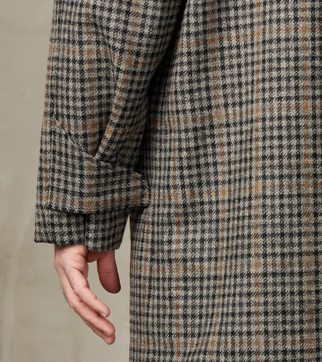 English Traveler Opus Coat - Lovat® London Town Grey Tweed Check