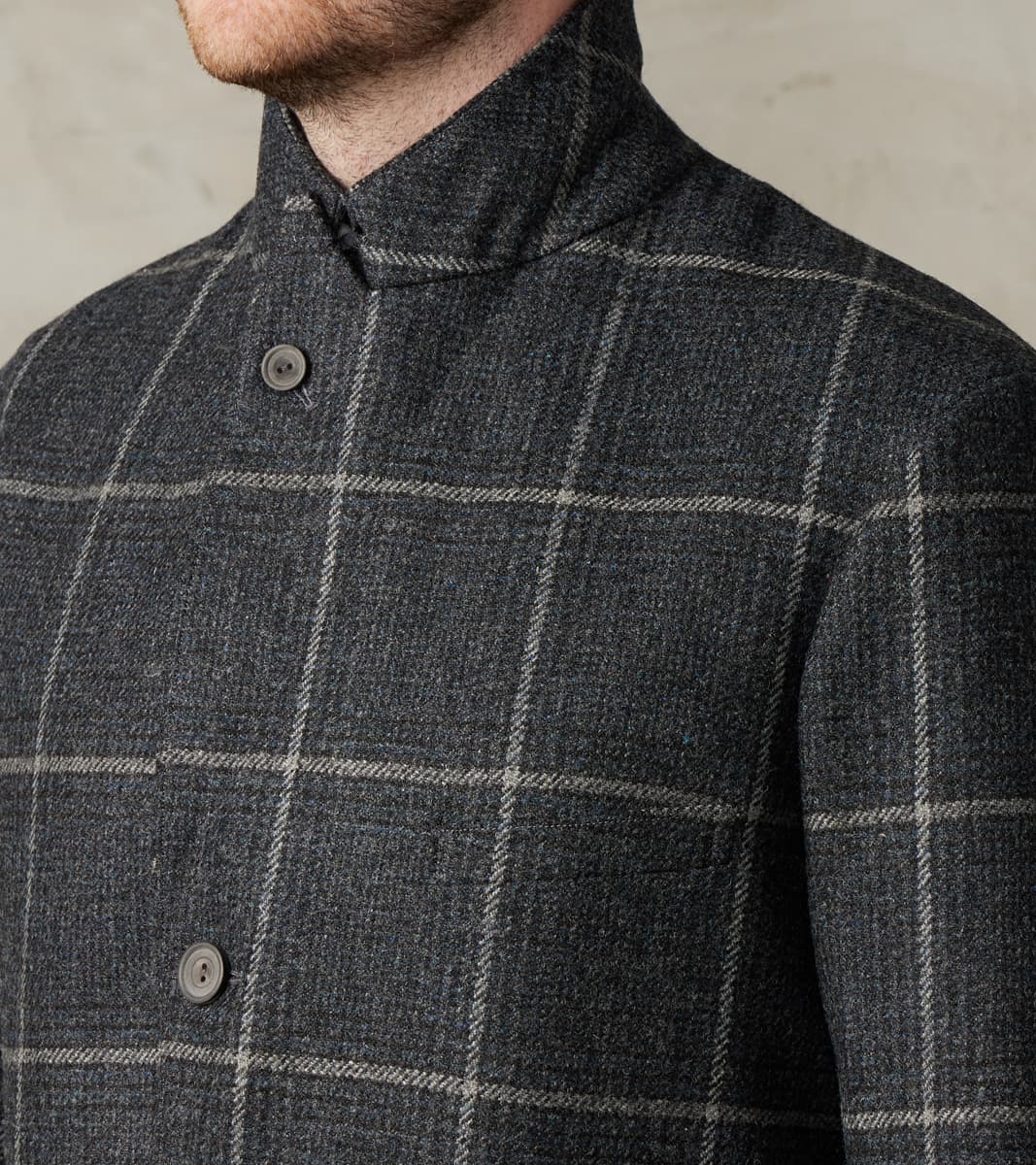 English Country Wanderer Jacket - Lovat® Charcoal Sporting Tweed Check