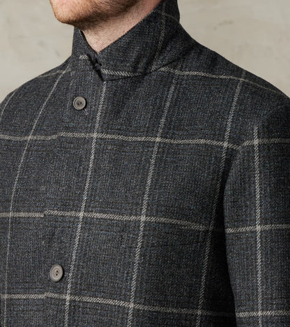 English Country Wanderer Jacket - Lovat® Charcoal Sporting Tweed Check