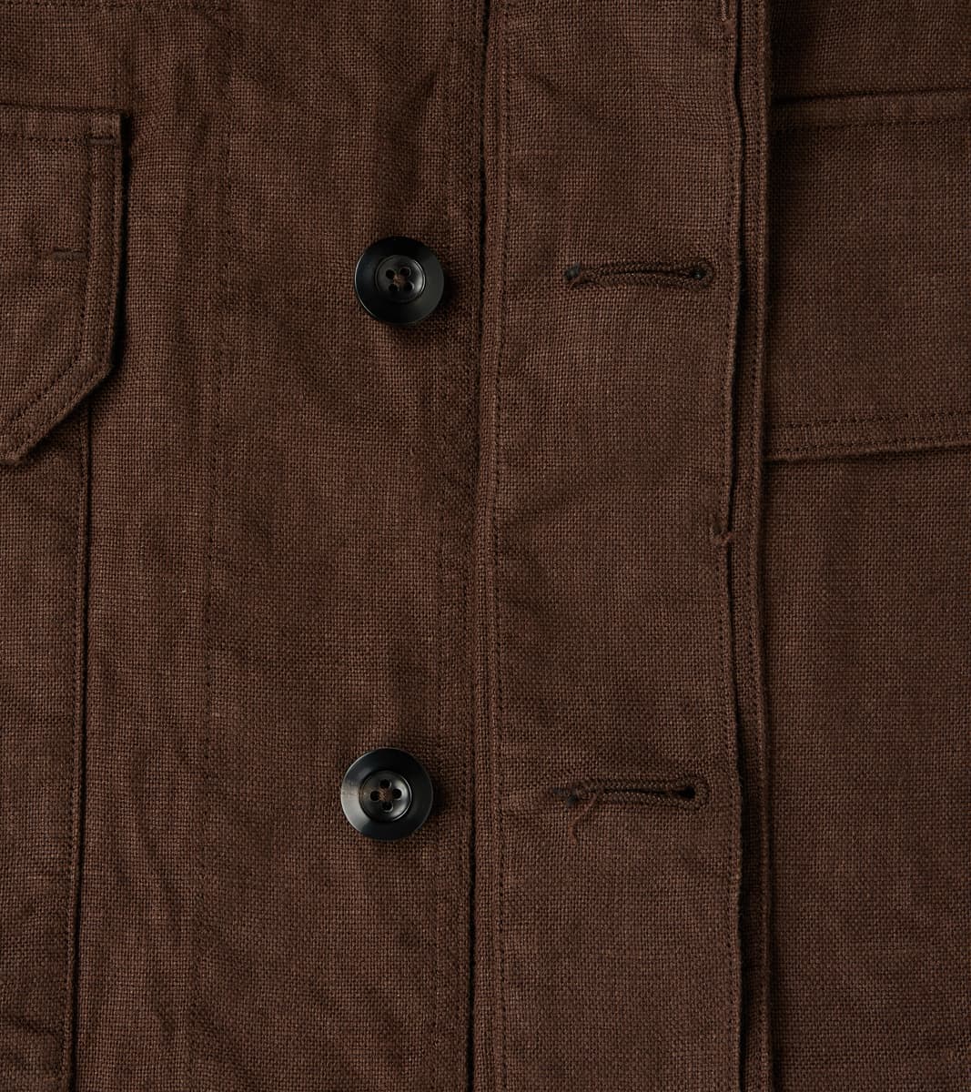 French F-2 Fatigue Jacket - Spence Bryson® Brown Irish Linen Broadcloth