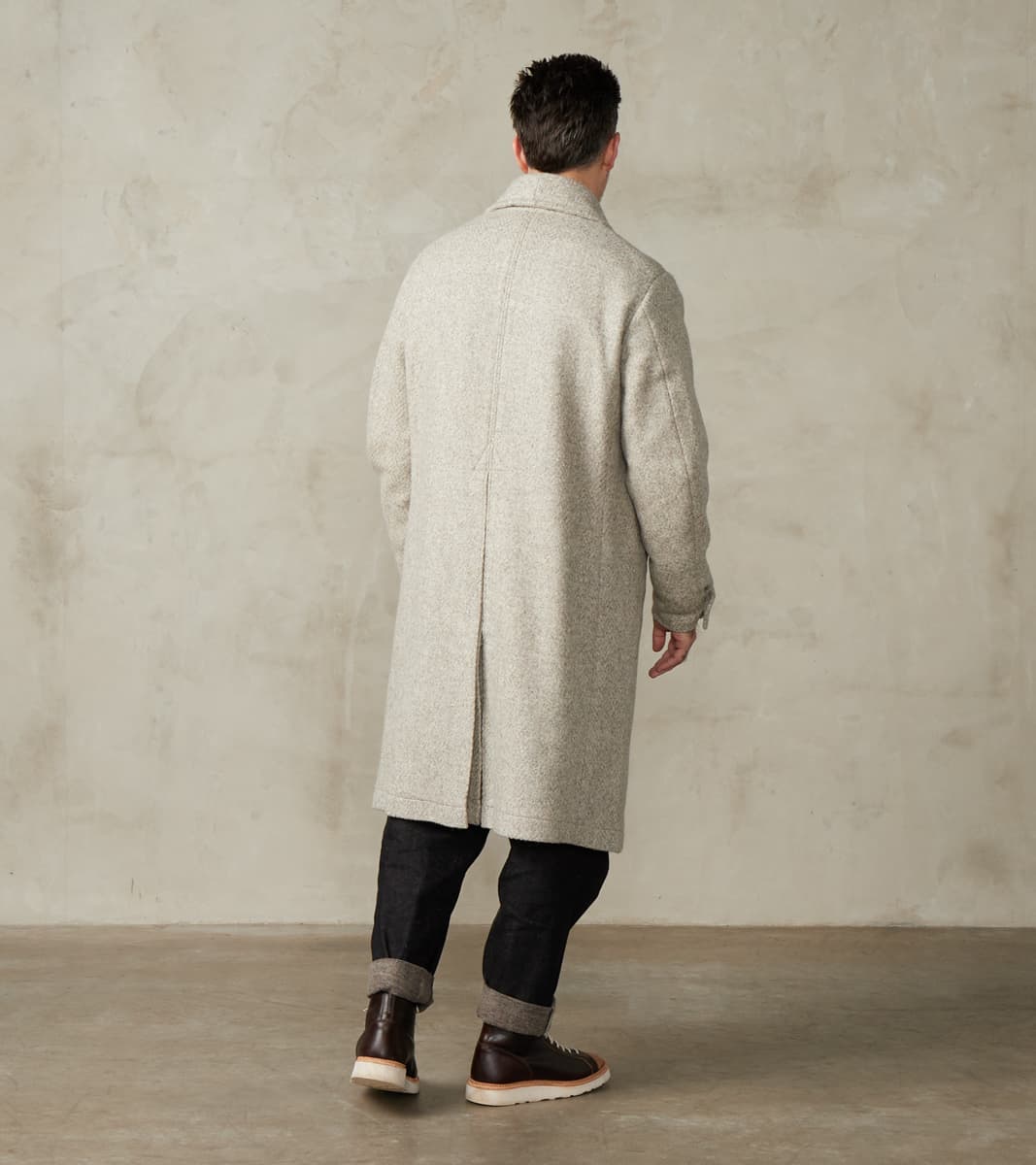 Swiss Army Overcoat - Marling & Evans® Ecru Undyed Boxweave Overcoating