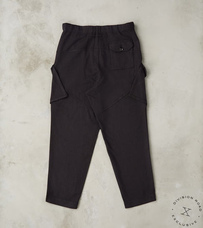 Swiss Army Cargo Trousers - Aubergine Tussah Silk Herringbone